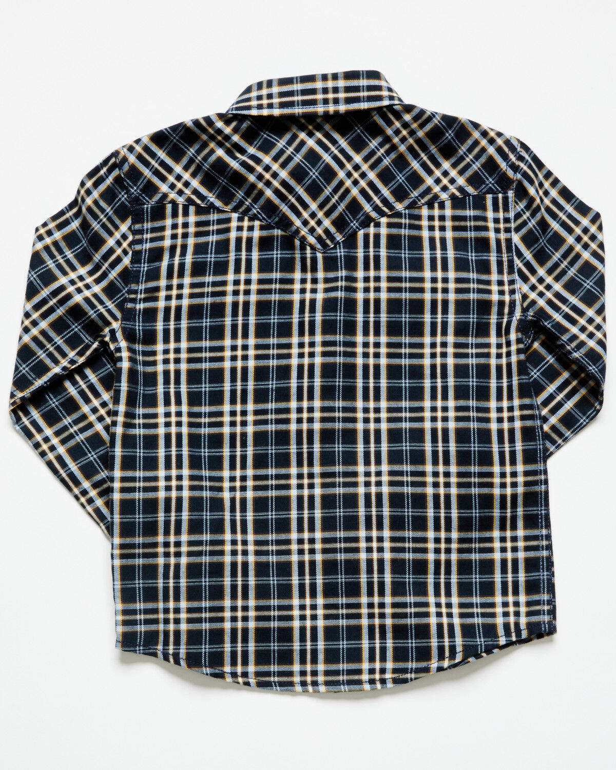Image #3 - Cody James Toddler Boys' Warriors Way Plaid Print Long Sleeve Snap Western Shirt, Dark Blue, hi-res