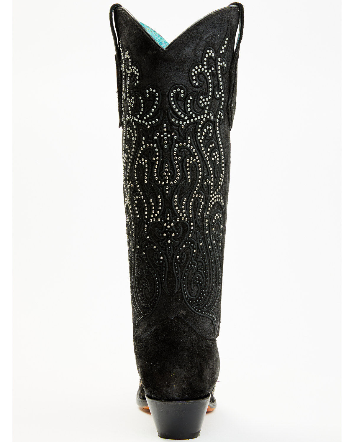Image #5 - Corral Women's Crystal Embroidered Tall Western Boots - Snip Toe, Black, hi-res