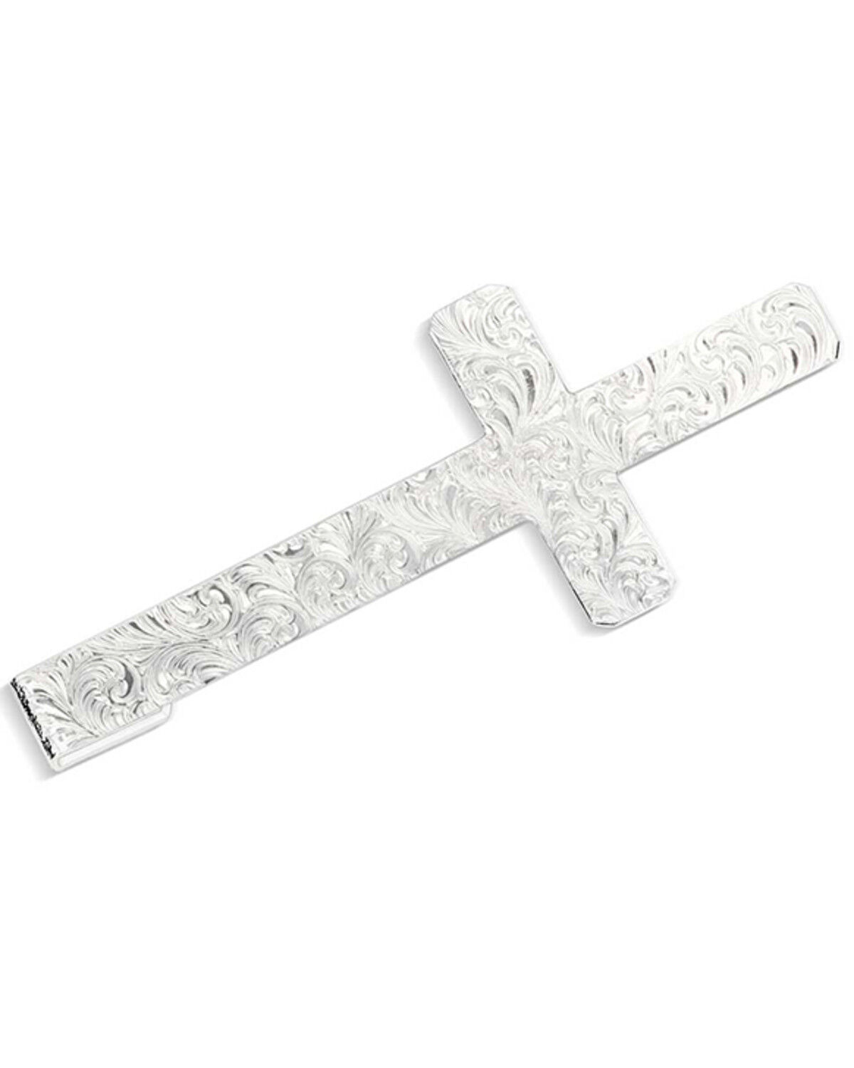 Image #3 - Montana Silversmiths Men's American Made Faith Hat Cross Accessory, Silver, hi-res