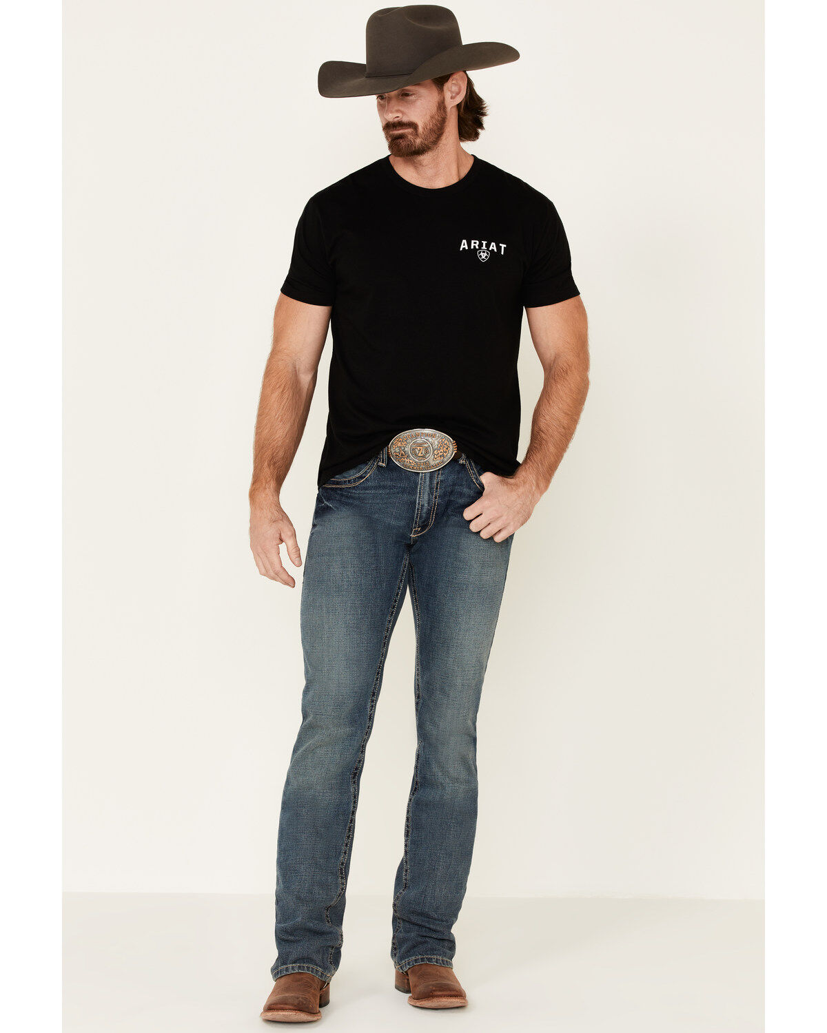 Image #2 - Ariat Men's Black 93 Liberty Logo Graphic T-Shirt , , hi-res