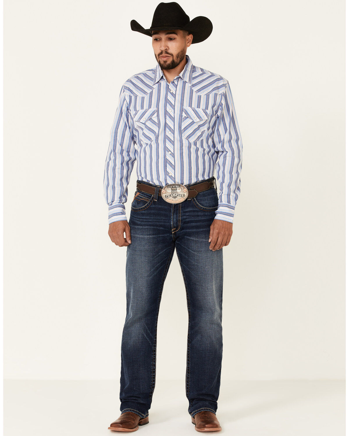 Wrangler 20X Men´s Striped Long Sleeve Snap WesternShirt teamlce.in - Image 3