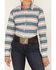 Image #3 - Ariat Women's Serape Stripe Long Sleeve Button-Down Kirby Stretch Shirt, Teal, hi-res