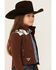 Image #2 - Cowgirl Hardware Girls' Cow Print Yoke Poly Shell Jacket, , hi-res