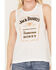 Image #3 - Jack Daniels Women's Honey Logo Muscle Tank, Ivory, hi-res