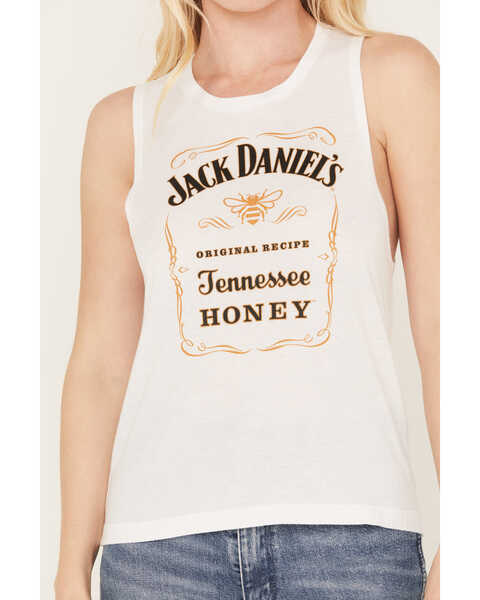 Image #3 - Changes Women's Jack Daniels Honey Muscle Tank, Ivory, hi-res