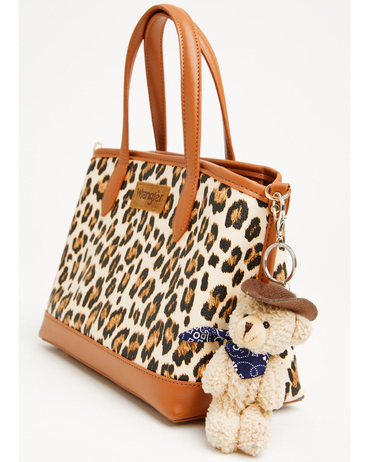 Shyanne Cowboy Bear Plush Keychain, Brown, hi-res