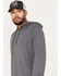 Moonshine Spirit Men's Space Dye Hooded Sweatshirt, Black, hi-res