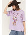 Image #2 - Gameday Women's LSU Southern Split Short Sleeve Graphic Tee, Lavender, hi-res