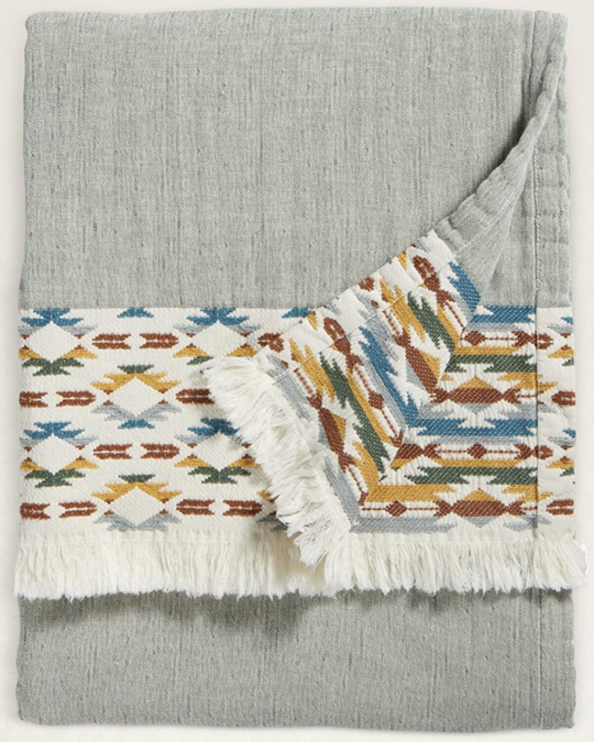 Pendleton Organic Cotton Fringed Throw, Multi