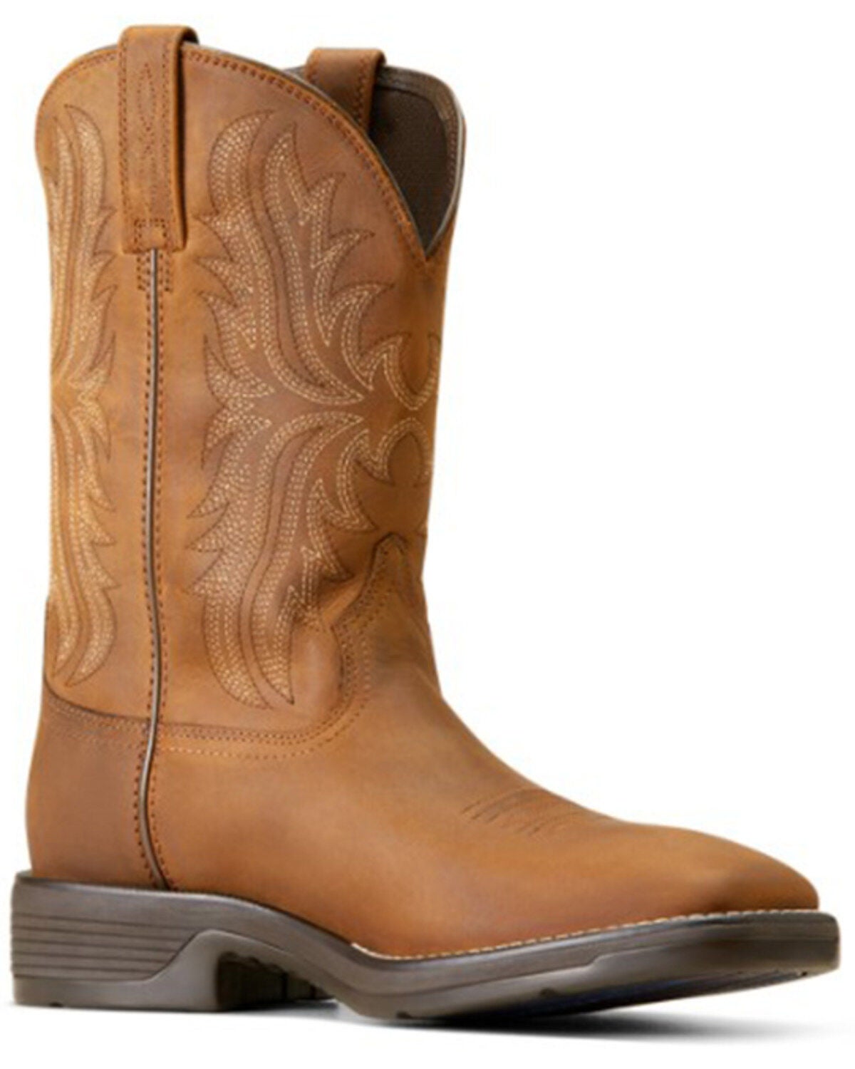 Ariat Men's Ridgeback Western Performance Boots - Broad Square Toe, Brown, hi-res