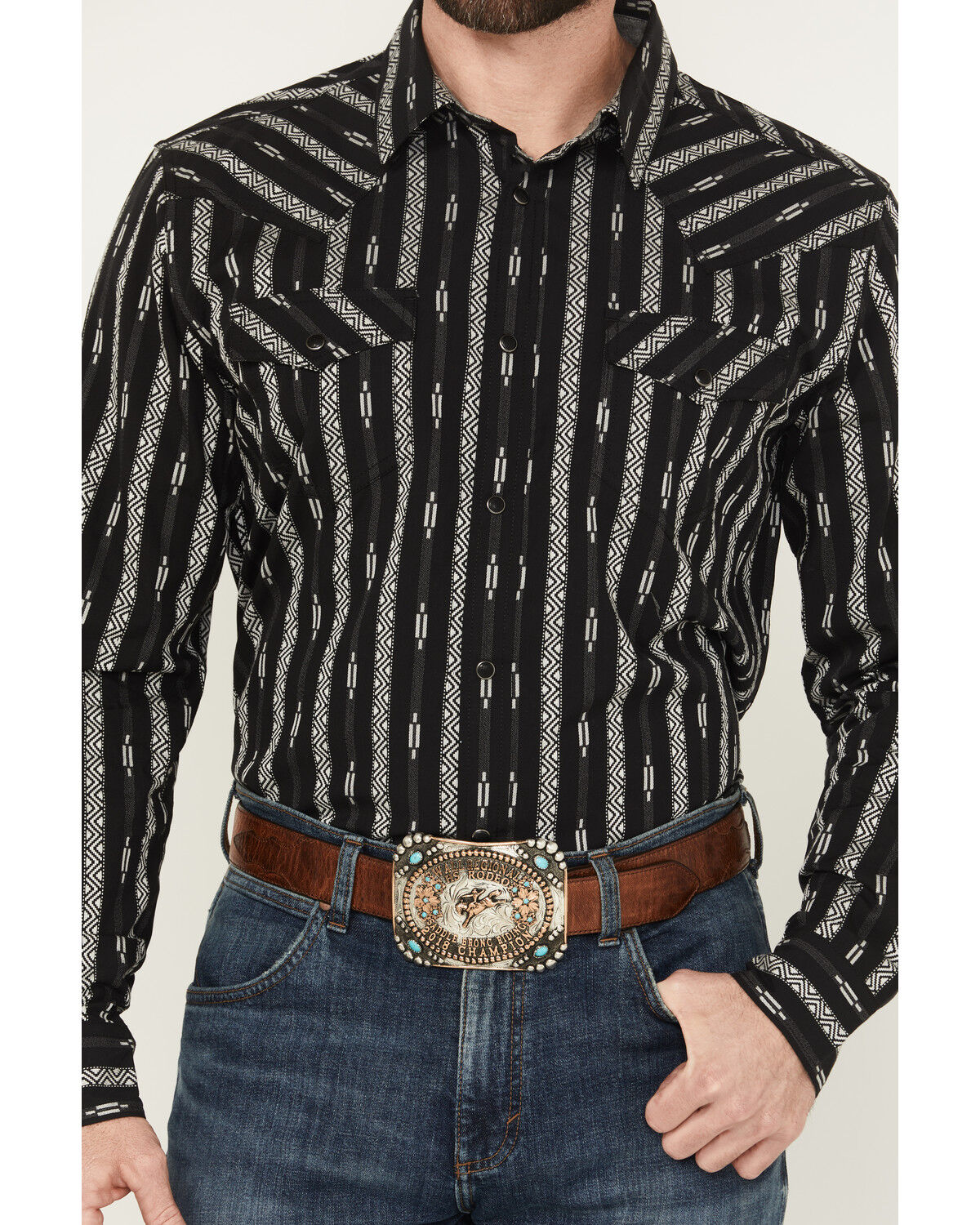 Product Name:  Cody James Men's Range Rover Ready Striped Long Sleeve Snap Western Shirt
