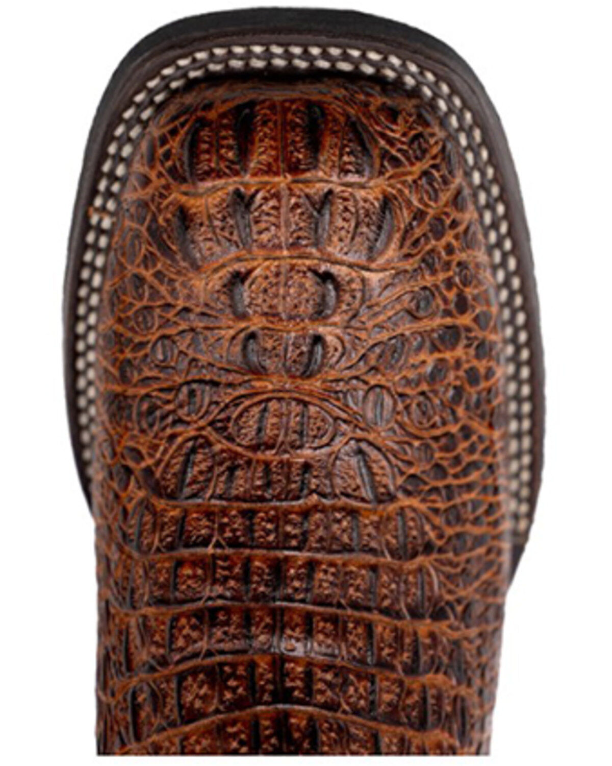 Image #6 - Ferrini Men's Caiman Print Performance Western Boots - Broad Square Toe, Rust Copper, hi-res