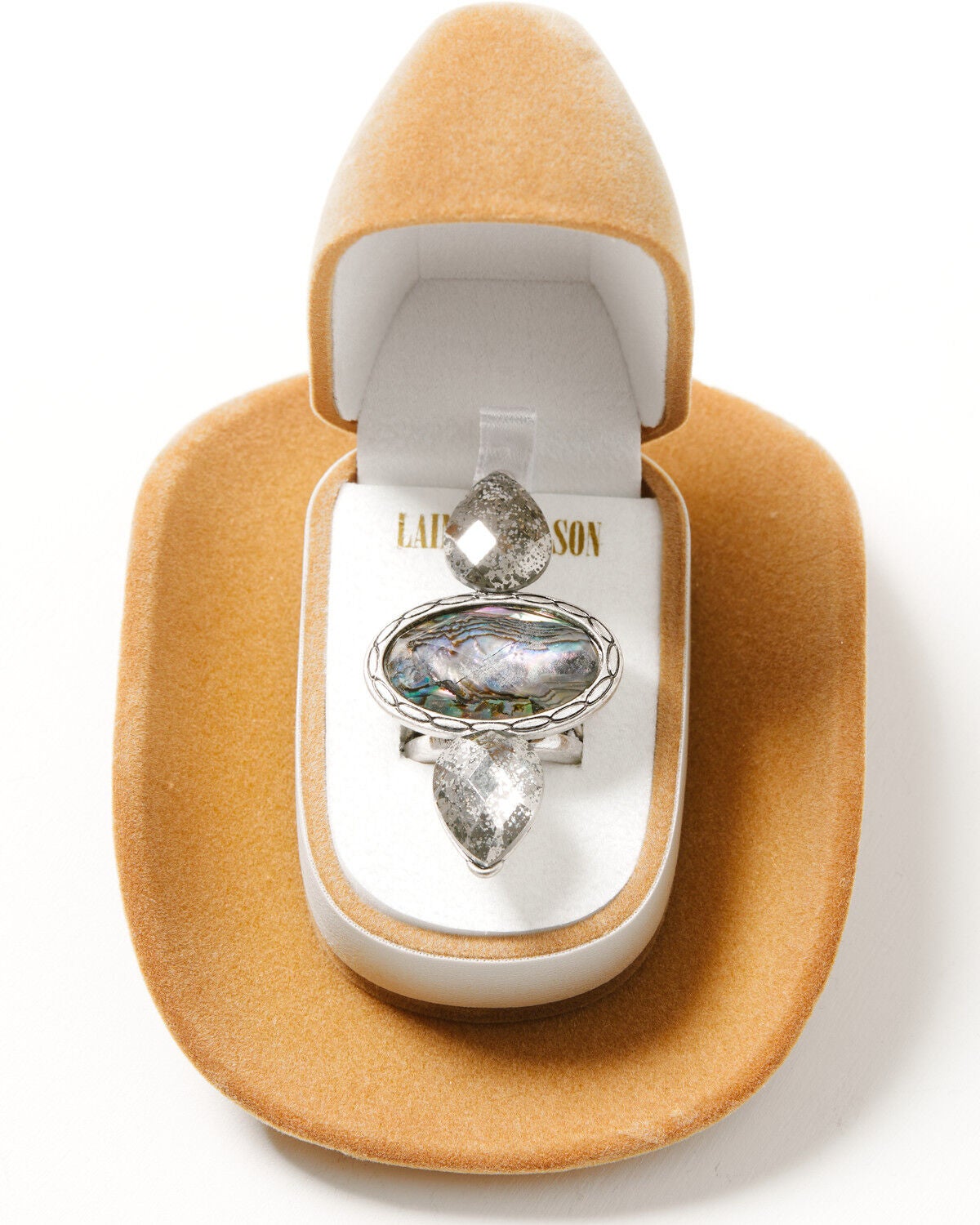 Lainey Wilson Women's Hold Me Faceted Oval Statement Ring