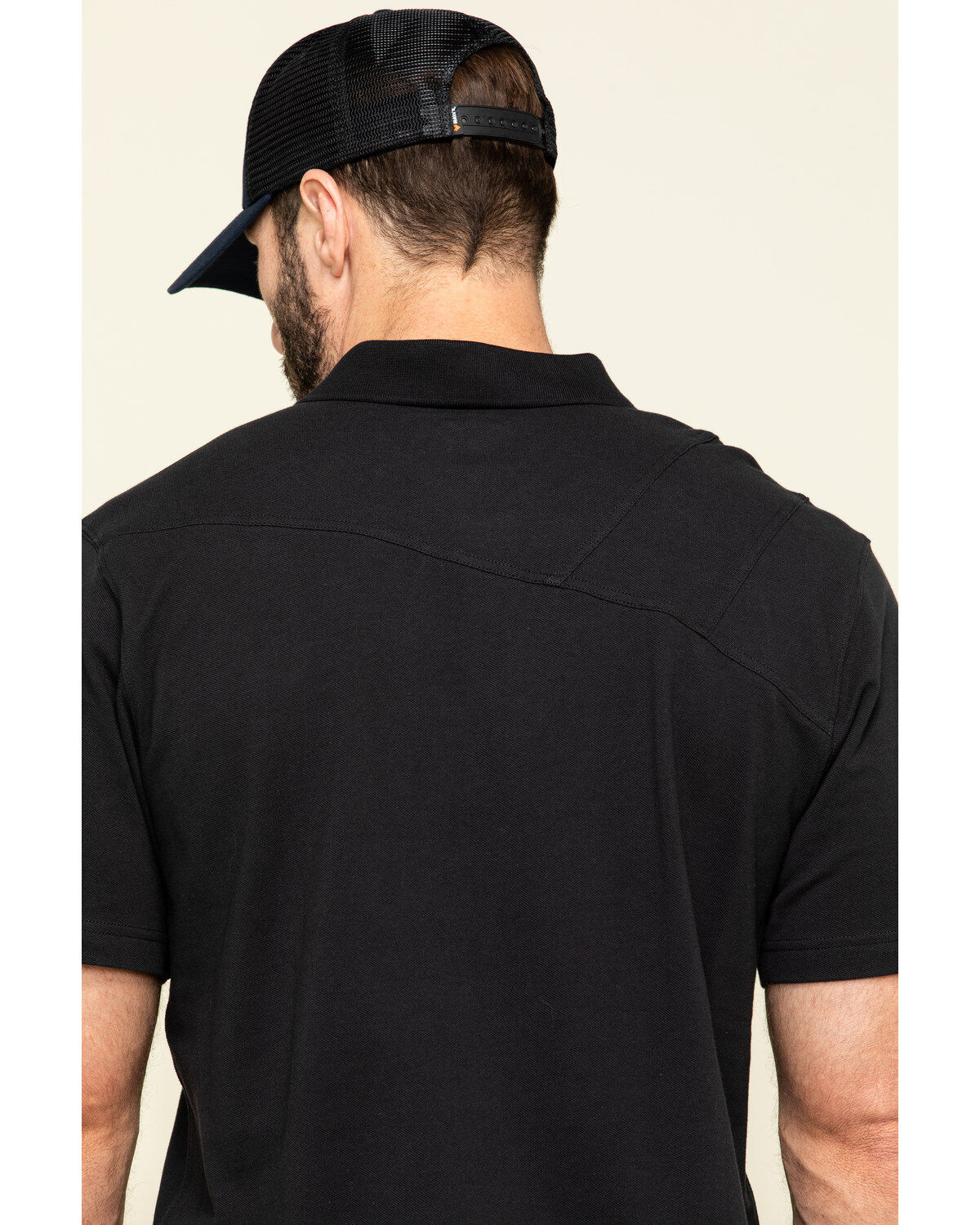Image #5 - Hawx Men's Black Miller Pique Short Sleeve Work Polo Shirt - Big, Black, hi-res