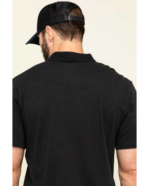 Image #5 - Hawx Men's Black Miller Pique Short Sleeve Work Polo Shirt - Big , Black, hi-res