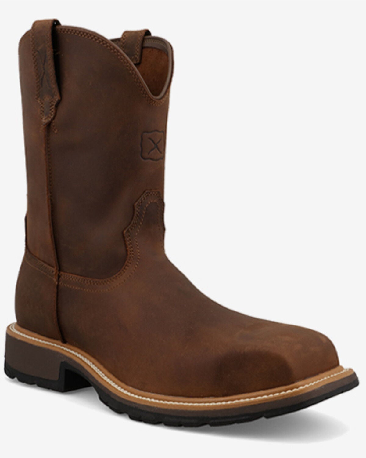 Twisted X Men's 10" Cowboy Work Boots - Nano Composite Toe, Brown, hi-res