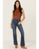 Image #1 - Levi's Women's Explore The Unknown Dark Wash High Rise 726 Straight Stretch Denim Jeans, Dark Wash, hi-res
