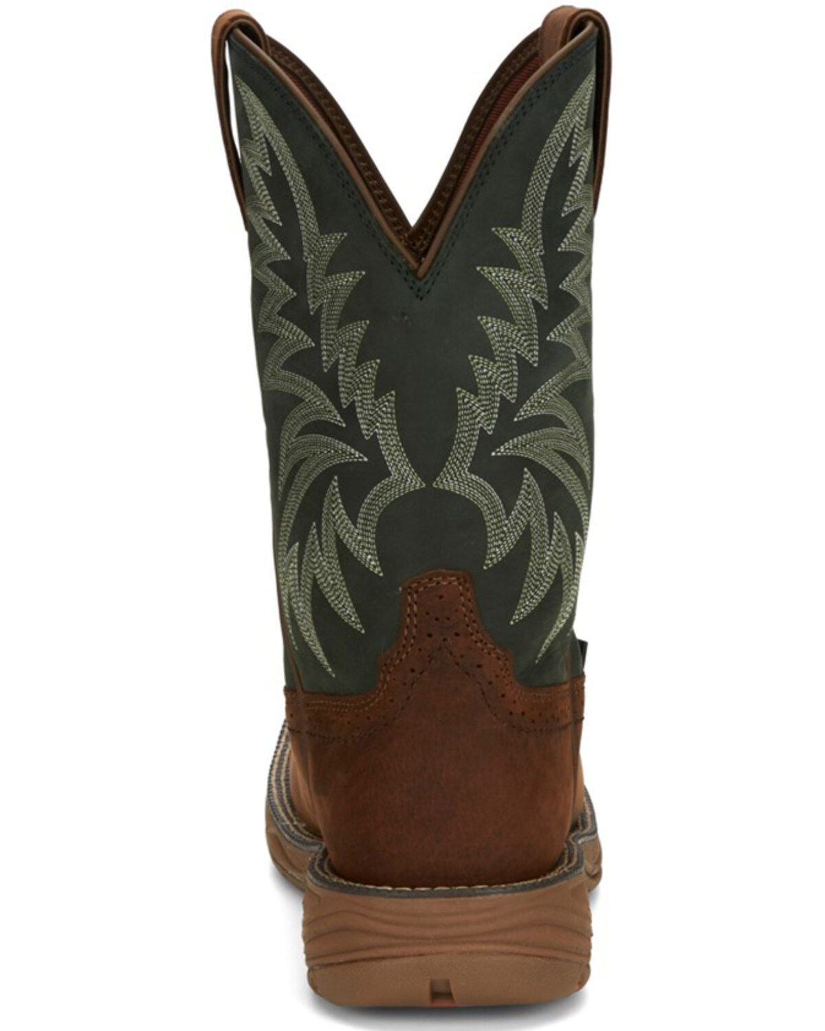 Image #5 - Justin Men's Rush Short Base Performance Western Boots - Broad Square Toe, Brown, hi-res
