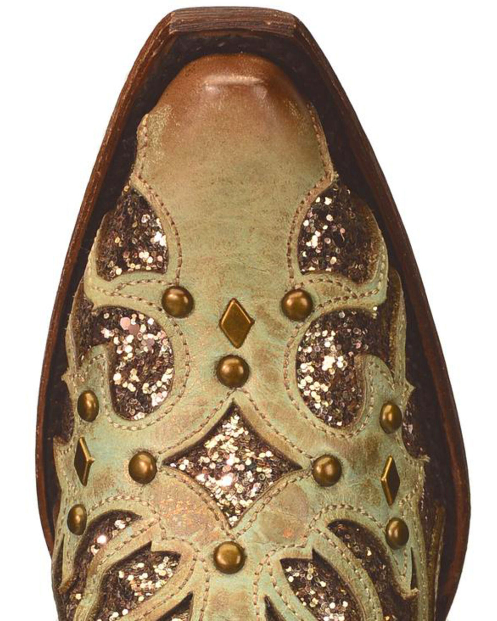 Corral Women s Mint Glitter Inlay Western Boots Snip Toe