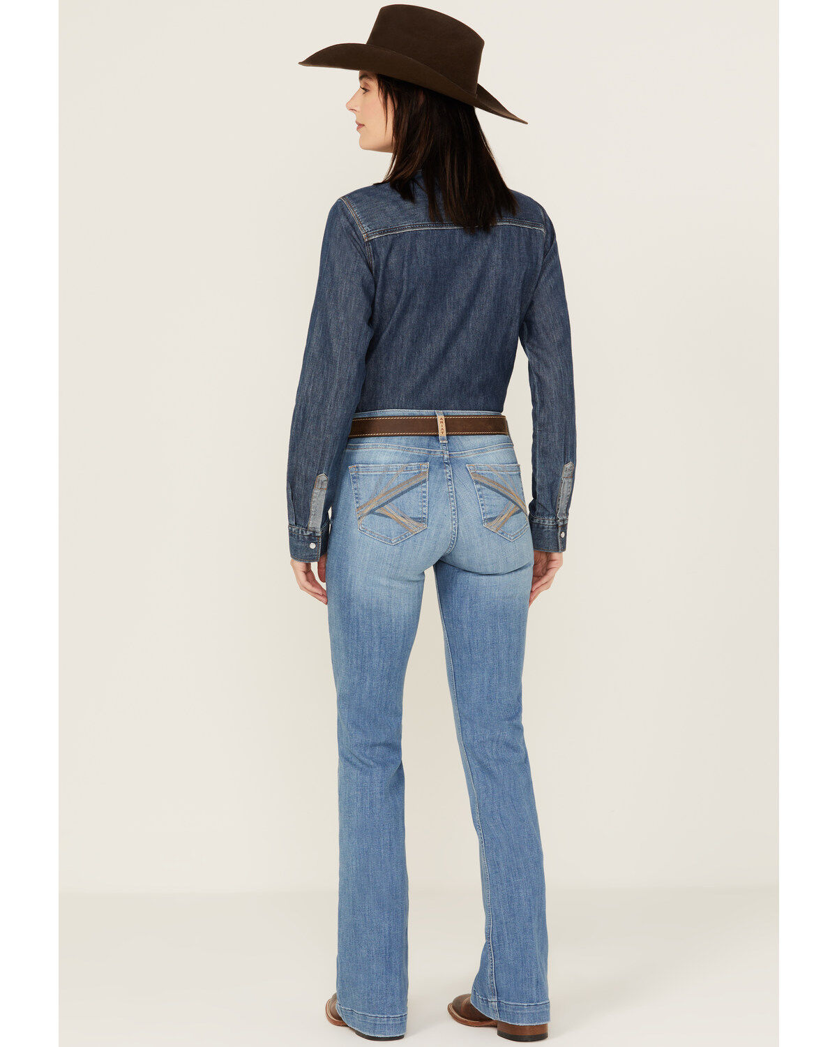Image #3 - Ariat Women's Medium Wash Alice Slim Trouser Denim Jeans, Medium Wash, hi-res