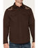 Image #3 - Seager Men's Ortega Eagle Embroidered Solid Long Sleeve Button-Down Western Shirt, Brown, hi-res