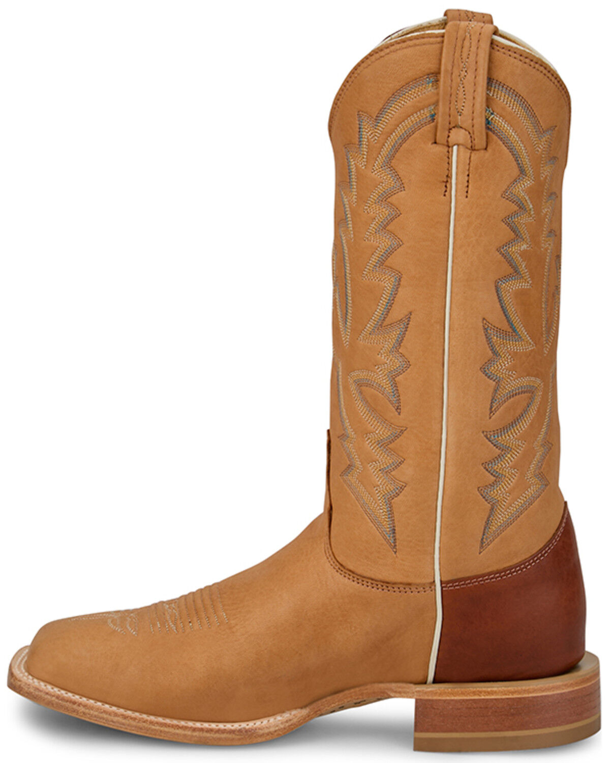 Image #3 - Justin Men's Boston Deer Tall Western Boots - Square Toe, Cognac, hi-res