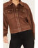 Image #3 - Shyanne Women's Faux Suede Trucker Jacket, Dark Brown, hi-res