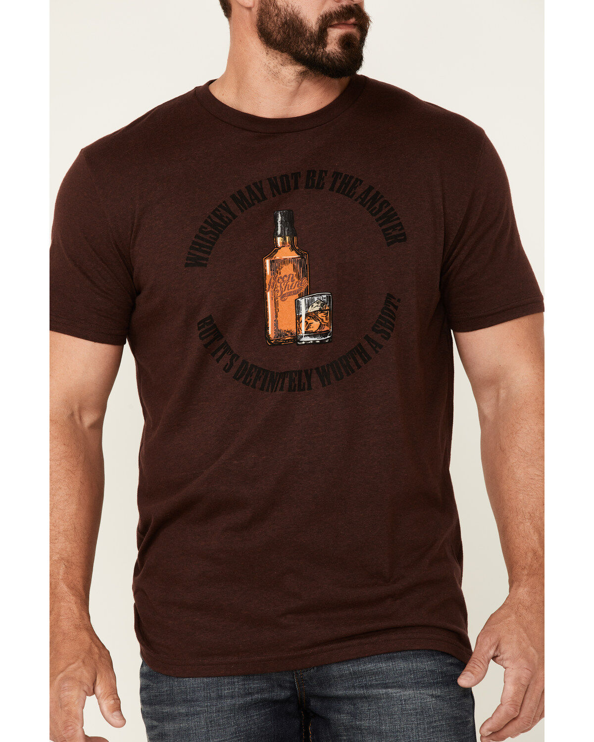 Image #3 - Moonshine Spirit Men's Whiskey No Answer Graphic Short Sleeve T-Shirt, Silver, hi-res