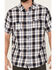 Brothers & Sons Men's Large Plaid Short Sleeve Button-Down Western Shirt , Navy, hi-res