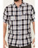 Image #3 - Brothers and Sons Men's Large Plaid Short Sleeve Button-Down Western Shirt , Navy, hi-res