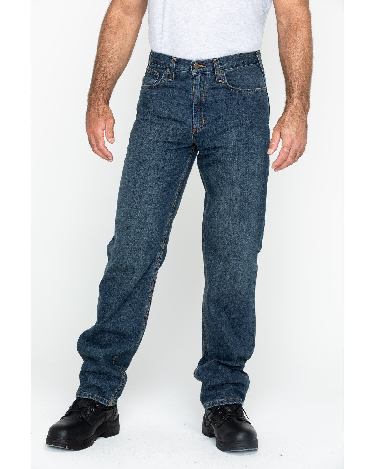 Image #1 - Carhartt Workwear Men's Relaxed Fit Holter Jeans, Dark Stone, hi-res