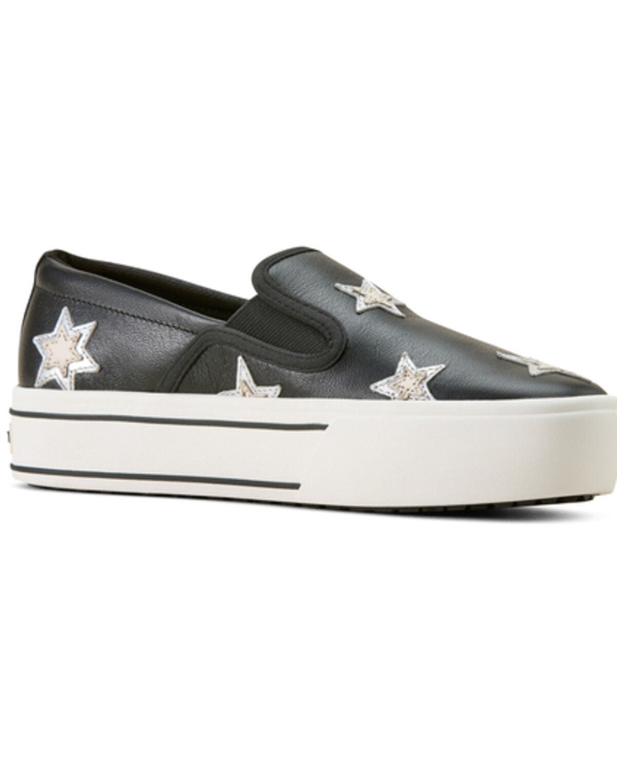 Image #1 - Ariat Women's Skylar Star Slip-On Casual Shoes, Black, hi-res
