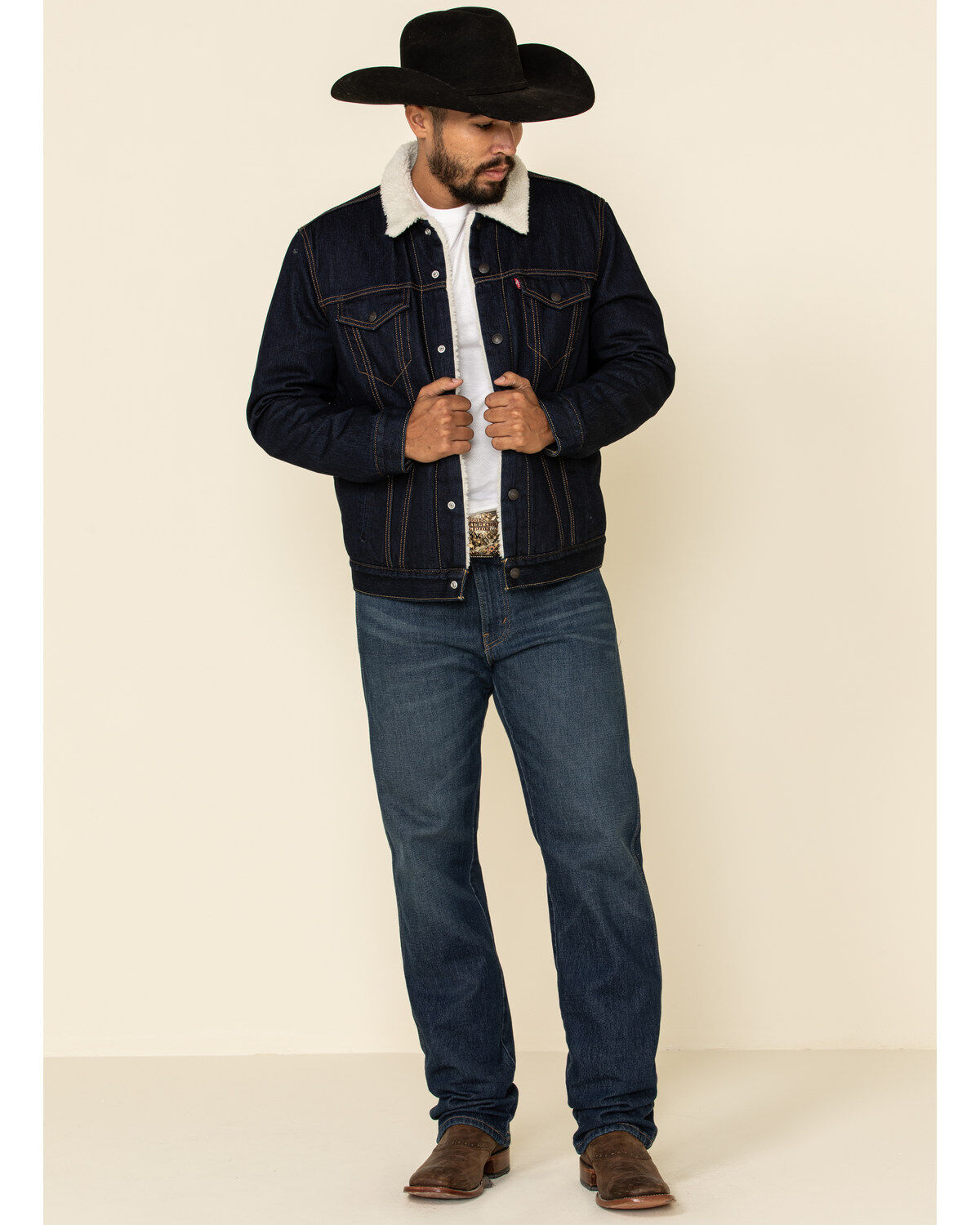 levis black denim jacket mens