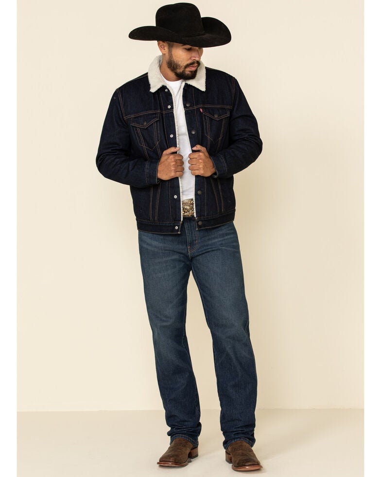 >Levi S Men S Juniper Sherpa Lined Trucker Denim Jacket Boot Barn
