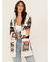 Image #1 - Cleo + Wolf Women's Carmen Southwestern Print Hooded Cardigan, Oatmeal, hi-res