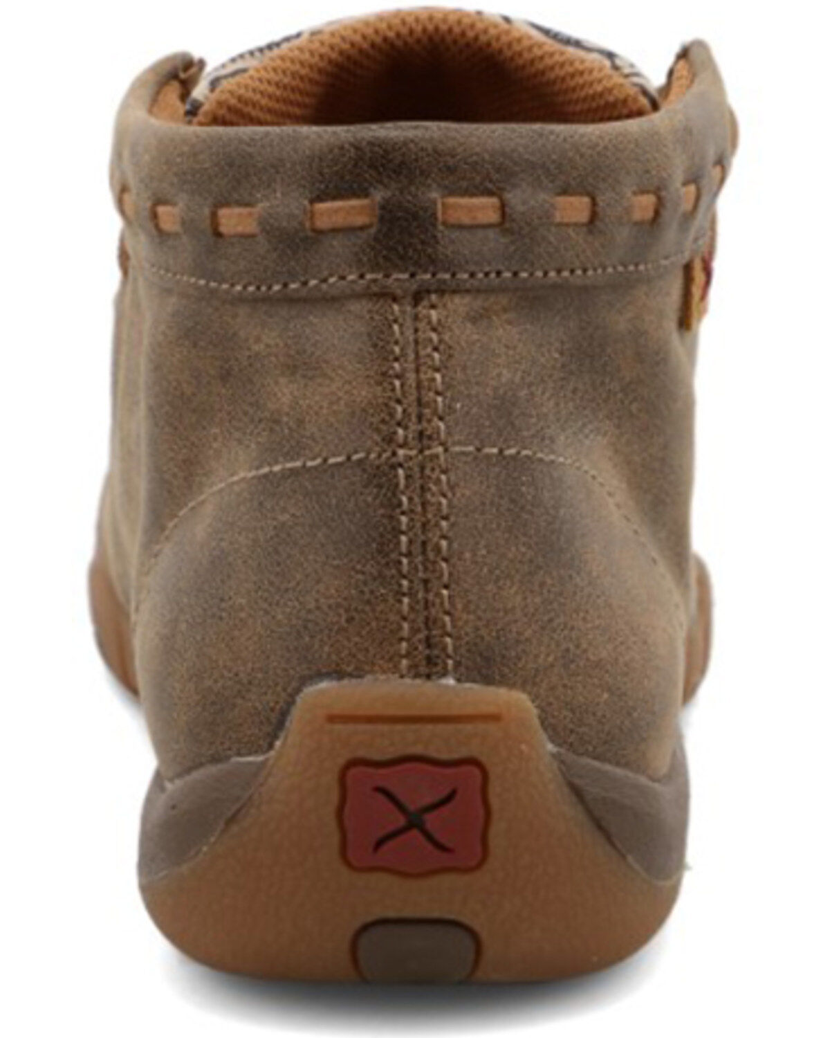 Image #5 - Twisted X Women's Tooled Chukka Driving Mocs, Brown, hi-res