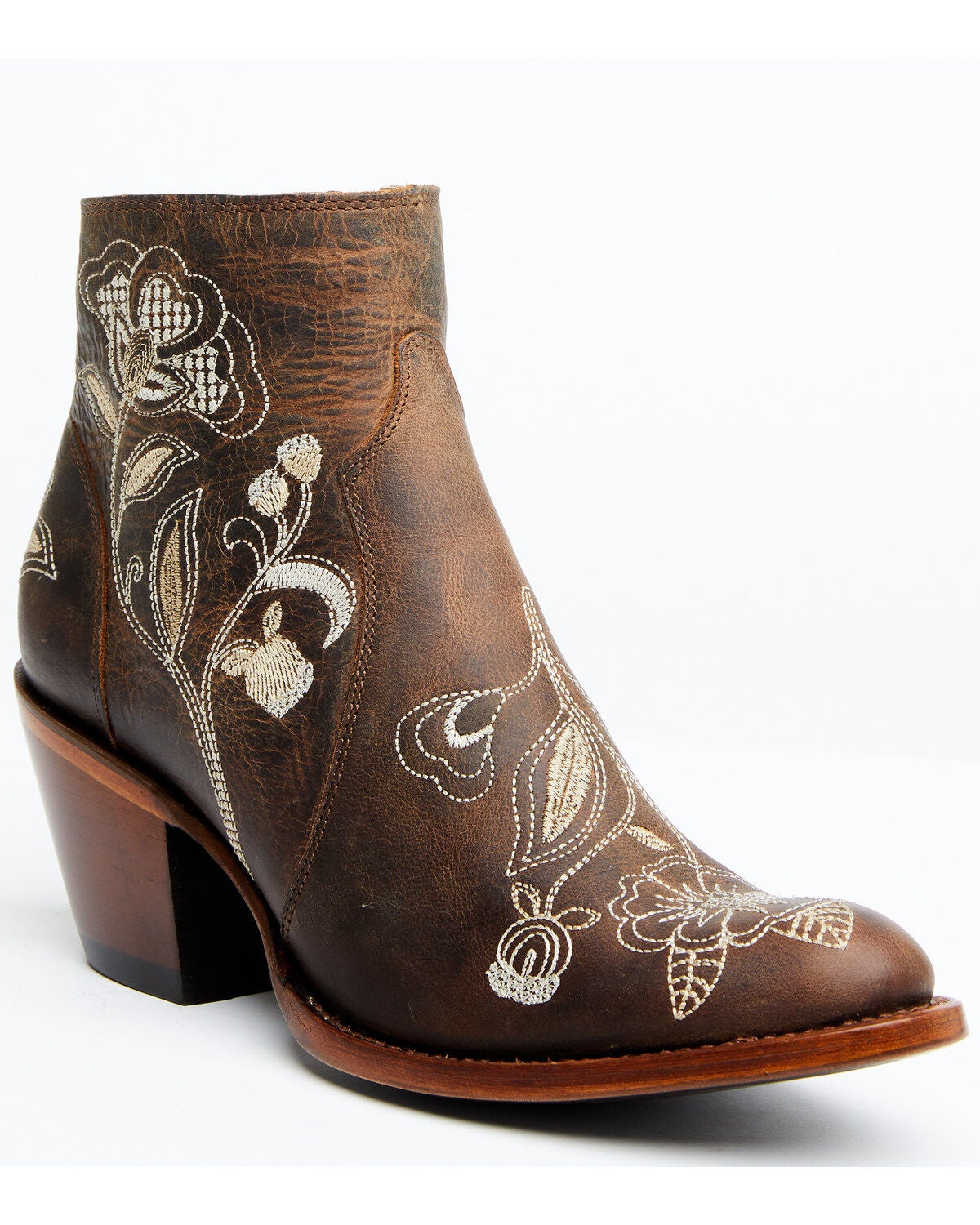 Shyanne Women's Summer Arena Western Booties - Round Toe, Brown, hi-res