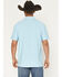 Image #4 - Ariat Men's Charger 2.0 Short Sleeve Fitted Polo Shirt, Light Blue, hi-res