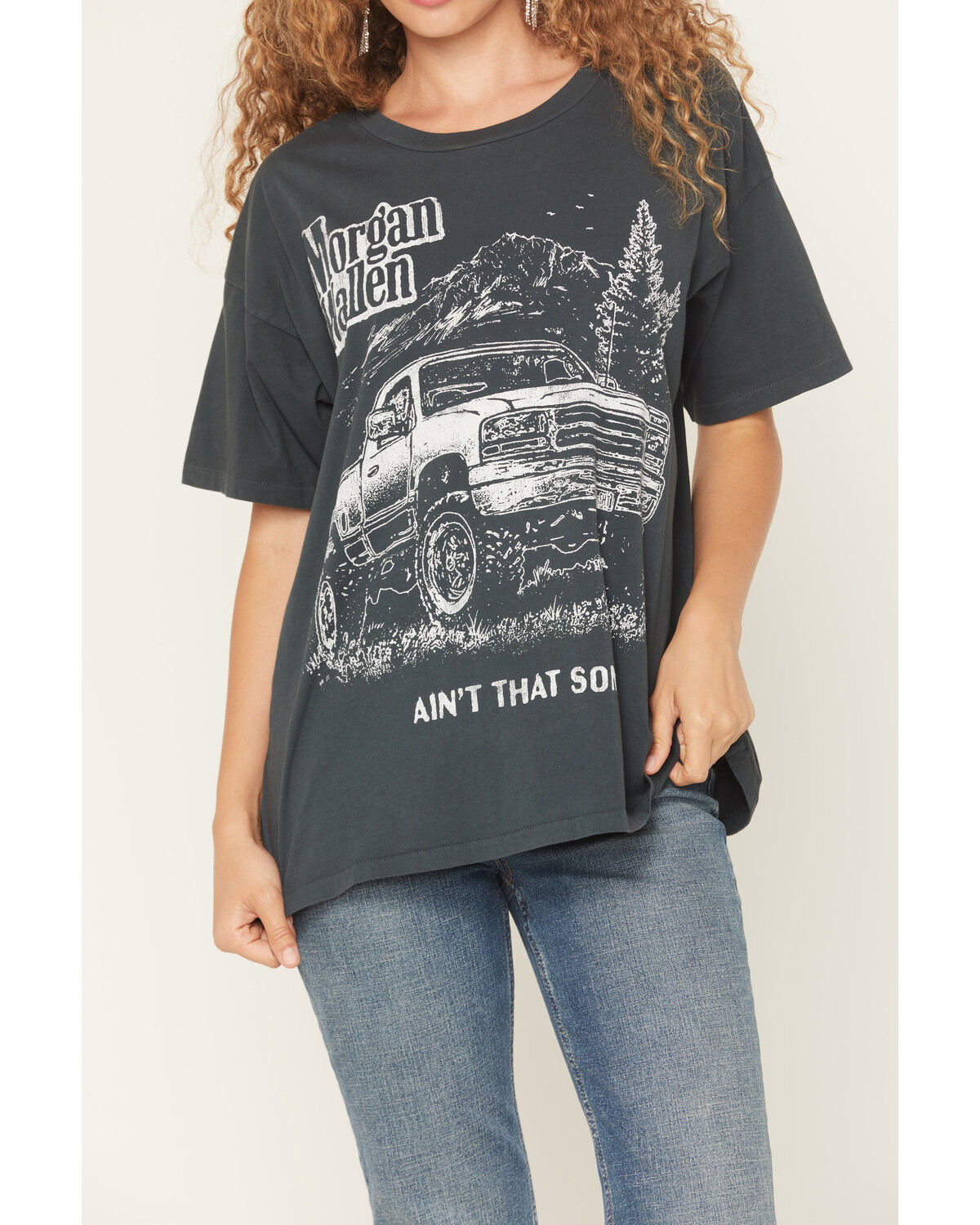 Image #3 - Day Dreamer Women's Morgan Wallen Ain't That Short Sleeve Graphic Tee, Black, hi-res