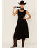 Image #1 - Scully Women's Lace-Up Jacquard Maxi Dress, Black, hi-res