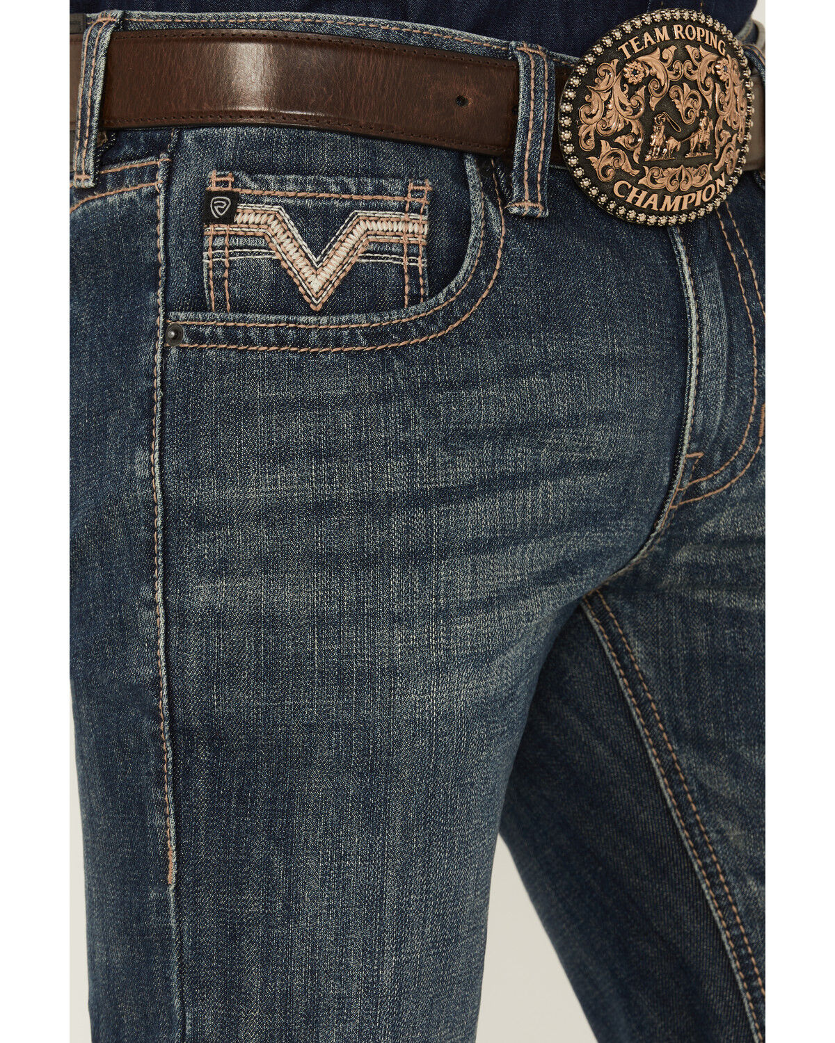 Product Name:  Rock & Roll Denim Men's Boot Barn Exclusive Medium Wash Bootcut Denim Jeans