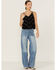 Shyanne Women's Southwestern Embroidered V-Neck Cami, Black, hi-res