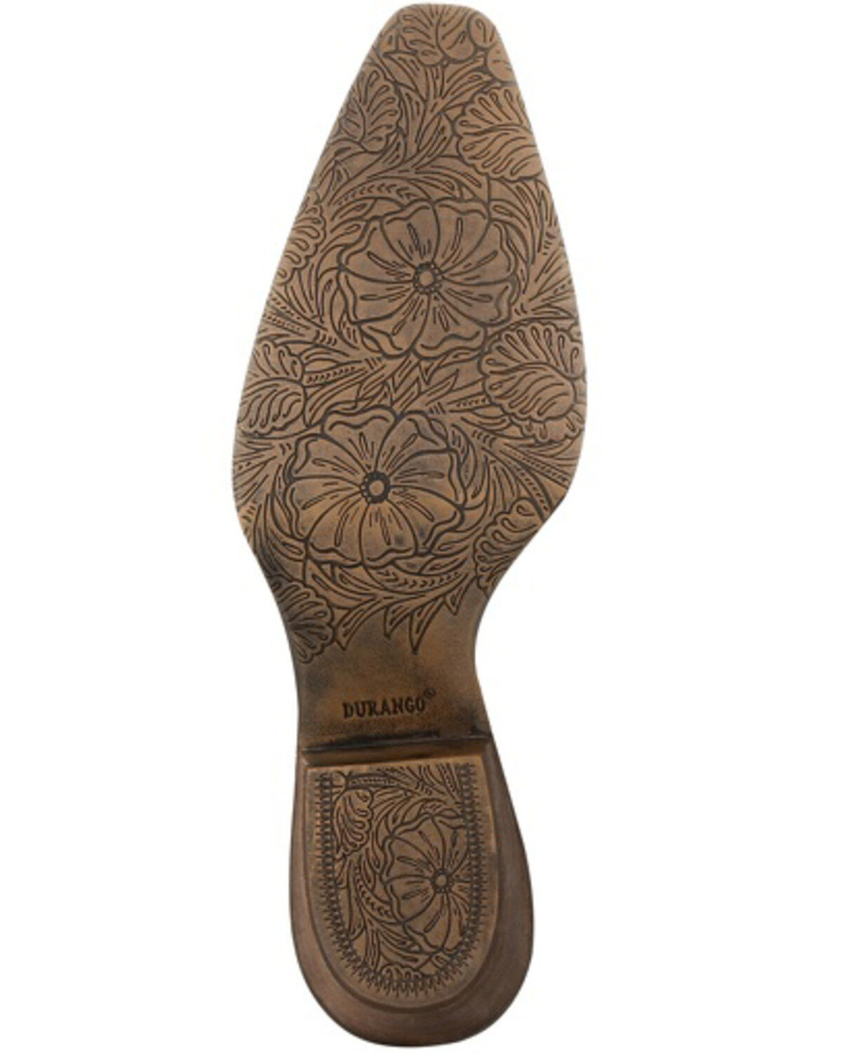 Image #7 - Durango Women's Driftwood Floral Western Boots - Snip Toe, , hi-res