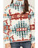 Image #3 - Rock & Roll Denim Girls' Southwestern Print Sherpa Pullover, Natural, hi-res