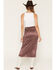 Image #3 - By Together Women's Polka Dot Satin Midi Skirt, Chocolate, hi-res