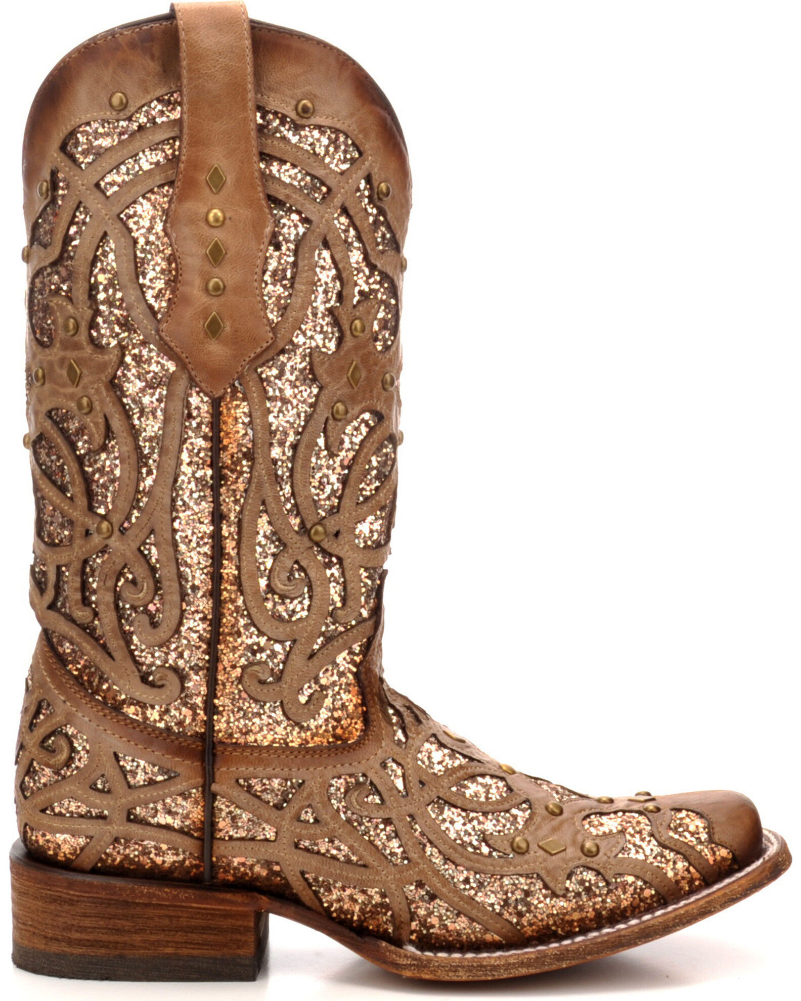 Corral Boots C3275 Brown Orix Glitter Cowboy Boots