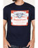 Brew City Beer Gear Men's Budweiser Patriotic Logo Short Sleeve T-Shirt, Navy, hi-res