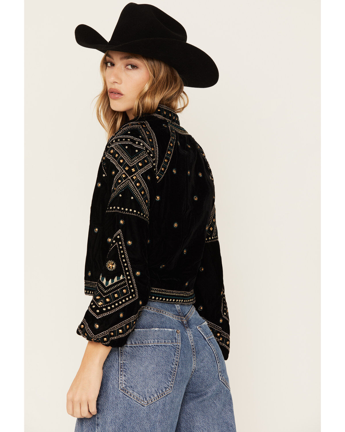 Image #4 - Shyanne Women's Velvet Beaded Jacket, , hi-res