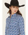 Image #2 - Ariat Women's Kirby Floral Print Long Sleeve Button-Down Stretch Western Shirt, Blue, hi-res