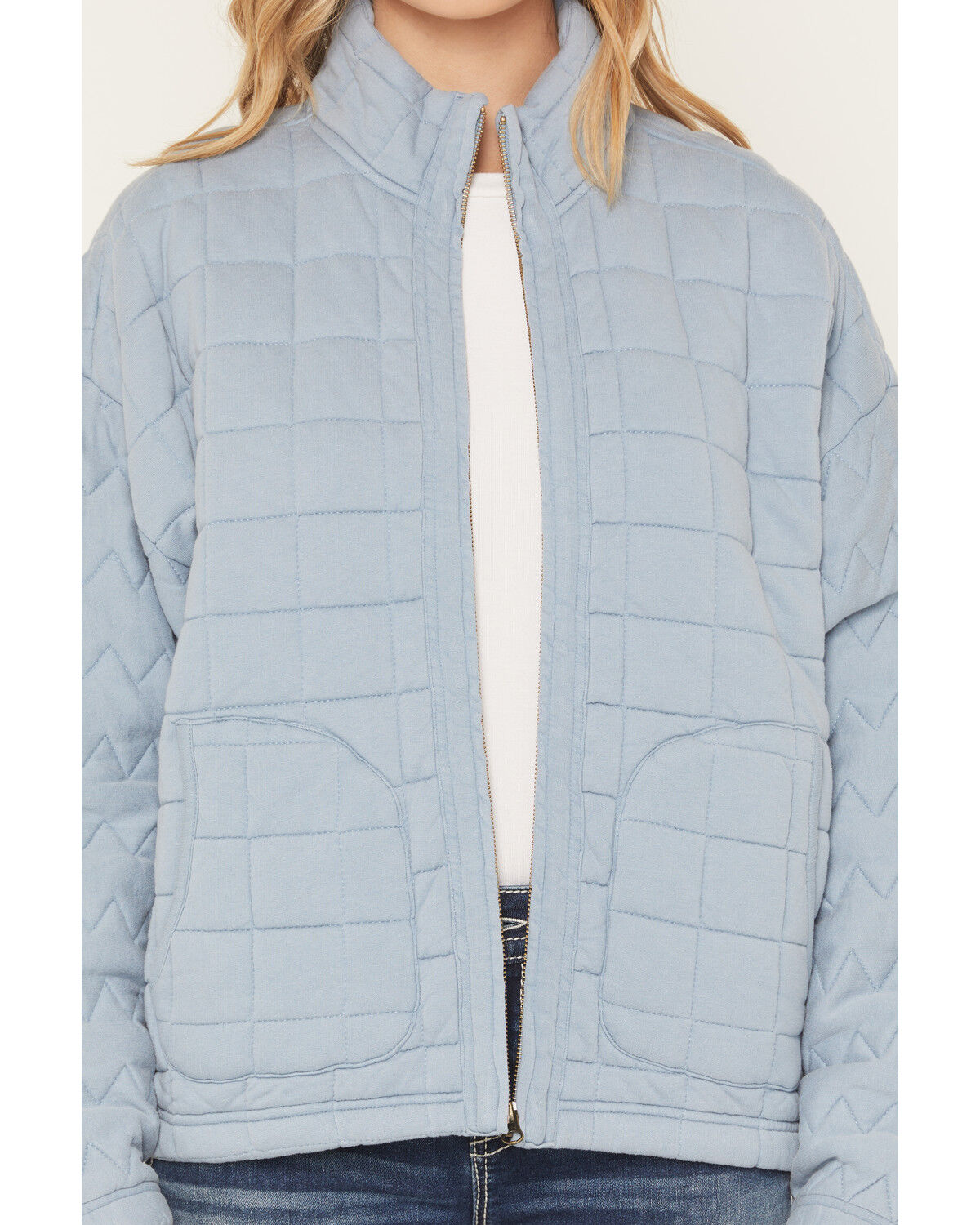 Image #3 - Cleo + Wolf Women's Harper Quilted Jacket, Light Blue, hi-res